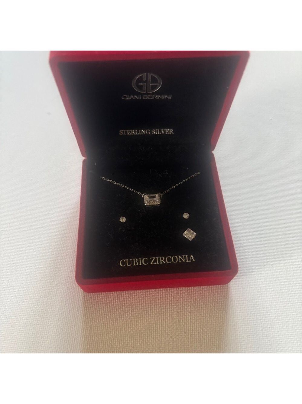 Giani Bernini Silver Necklace and Earring Set